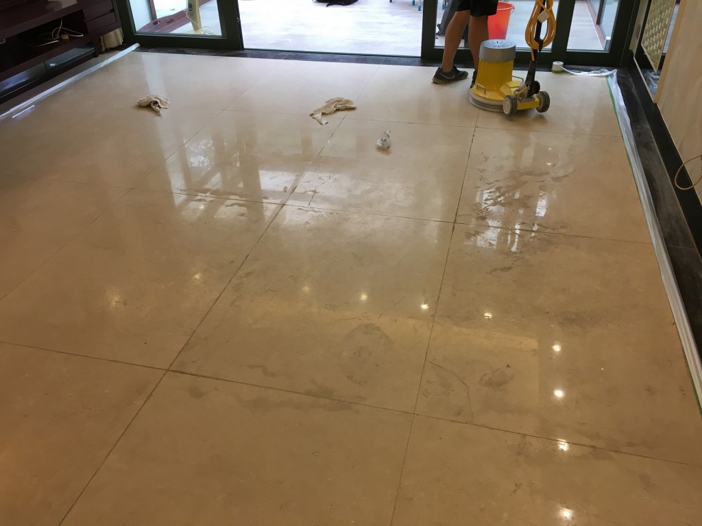 星輝豪庭 西班米黃雲石翻新 - 冠峰雲石工程實例 - 第1張 圖片 - 2015年11月17日 - hksummit.com