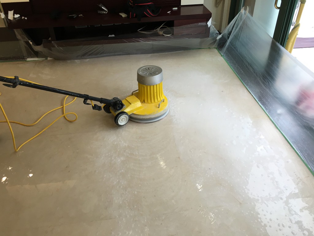 星輝豪庭 西班米黃雲石翻新 - 冠峰雲石工程實例 - 第6張 圖片 - 2015年11月17日 - hksummit.com